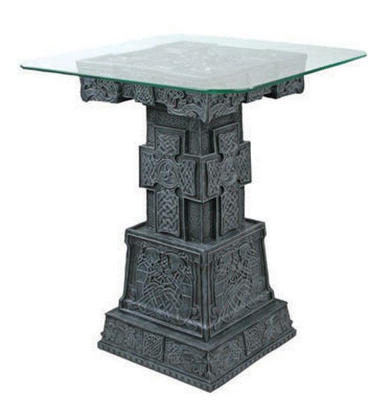 Celtic Side Sculptural Table - Lightweight Resin is easy to move